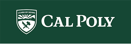 Cal Poly logo on a dark green background