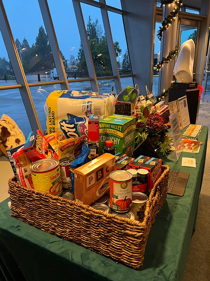 Donated items for gift drive