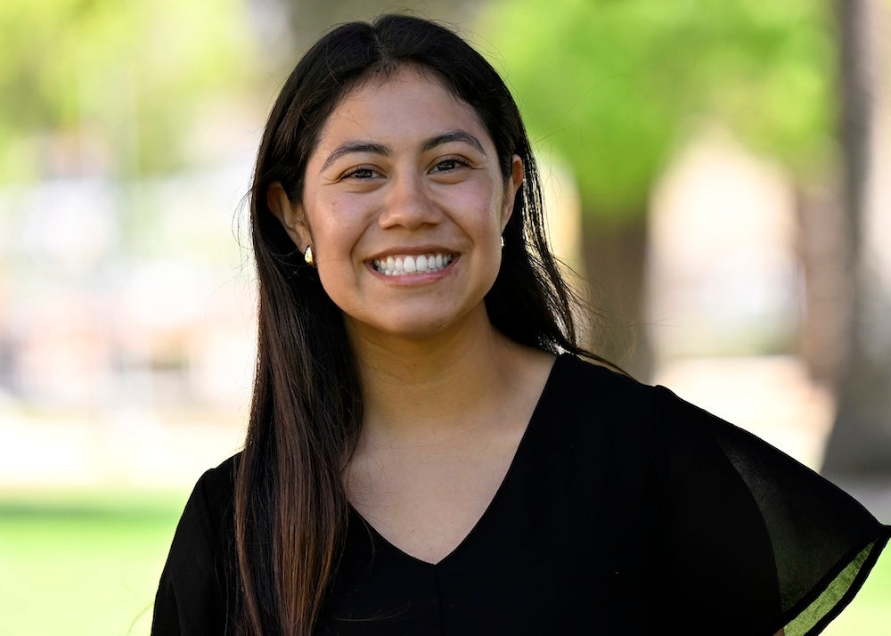 Business administration major Yoali Romero if from Anaheim California