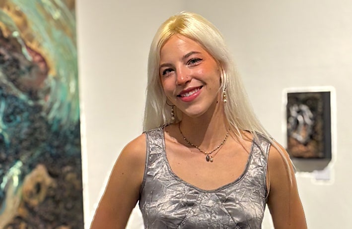 Lillie Turinsky is one of the nine student artists displaying her art and one of the exhibit's project leads