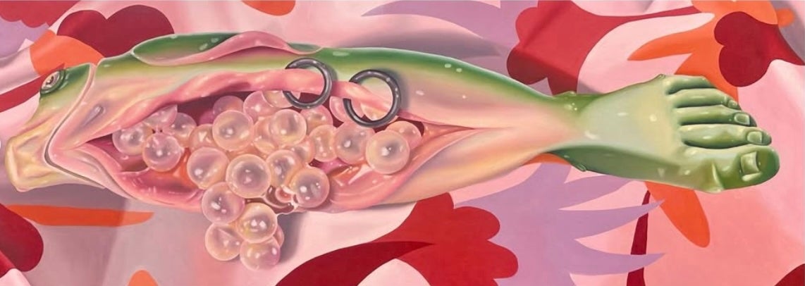 A colorful abstract painting by Maya Benham 