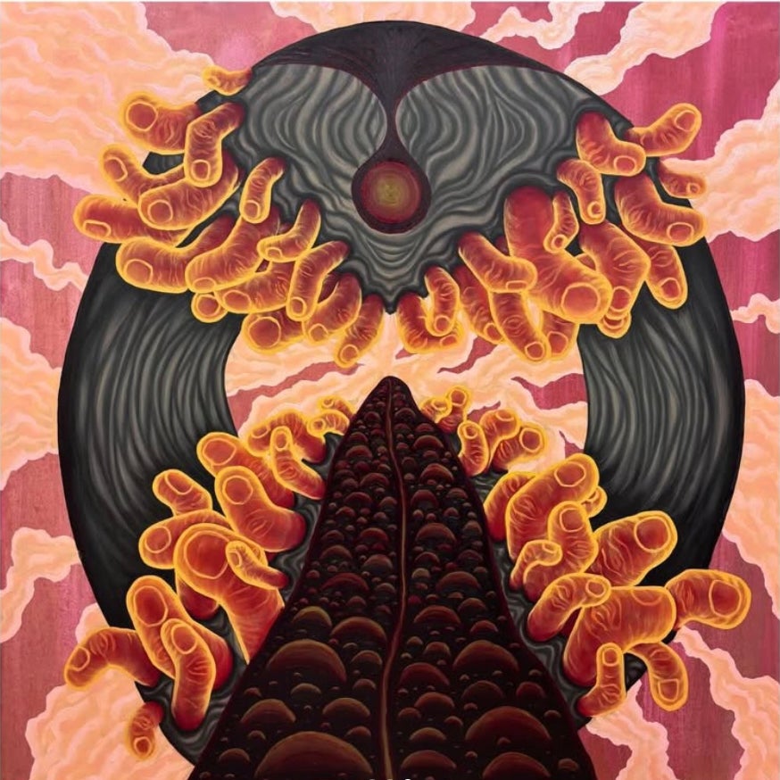 A colorful painting by Sarah Tarquin