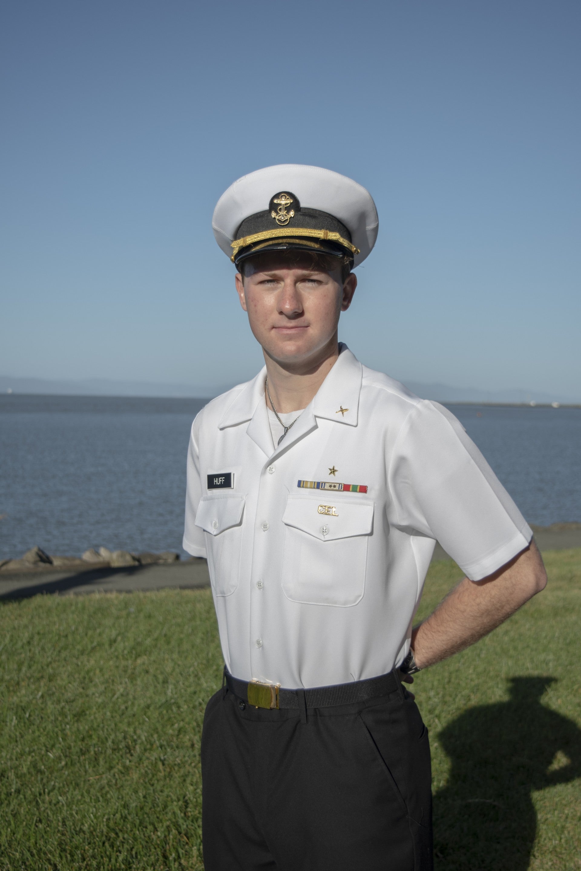Vincent Huff poses for a photo in his uniform 