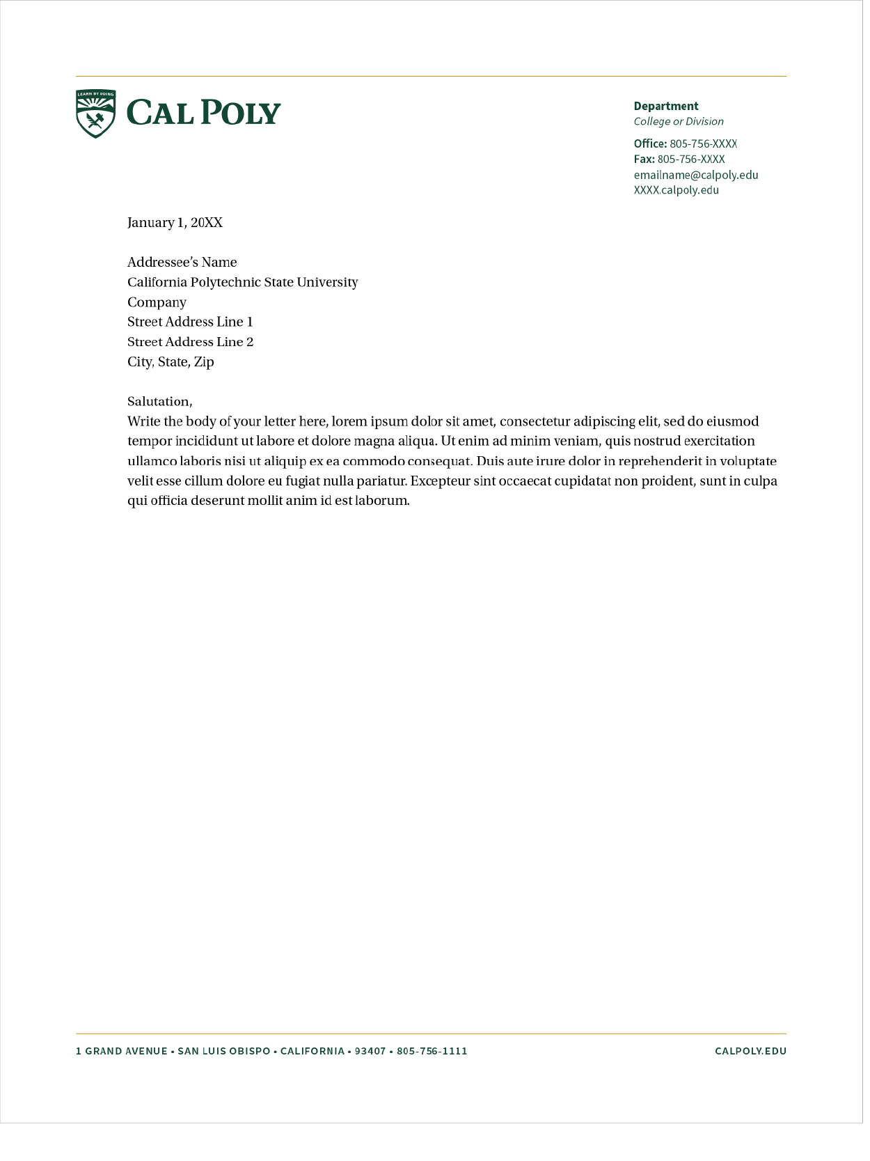 example of letterhead