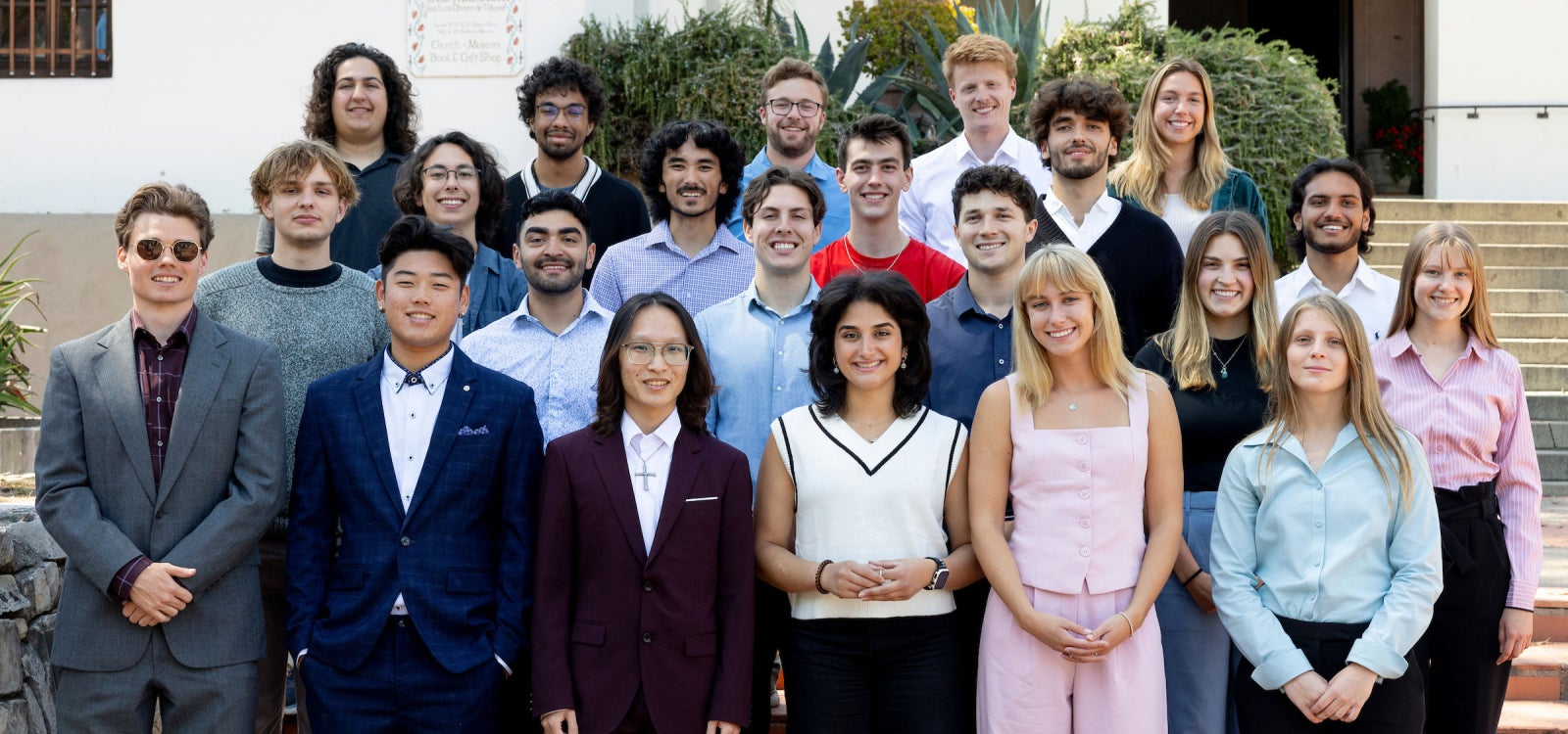 The Cal Poly CIE 2024 Summer Accelerator participants gather for a photo in downtown San Luis Obispo