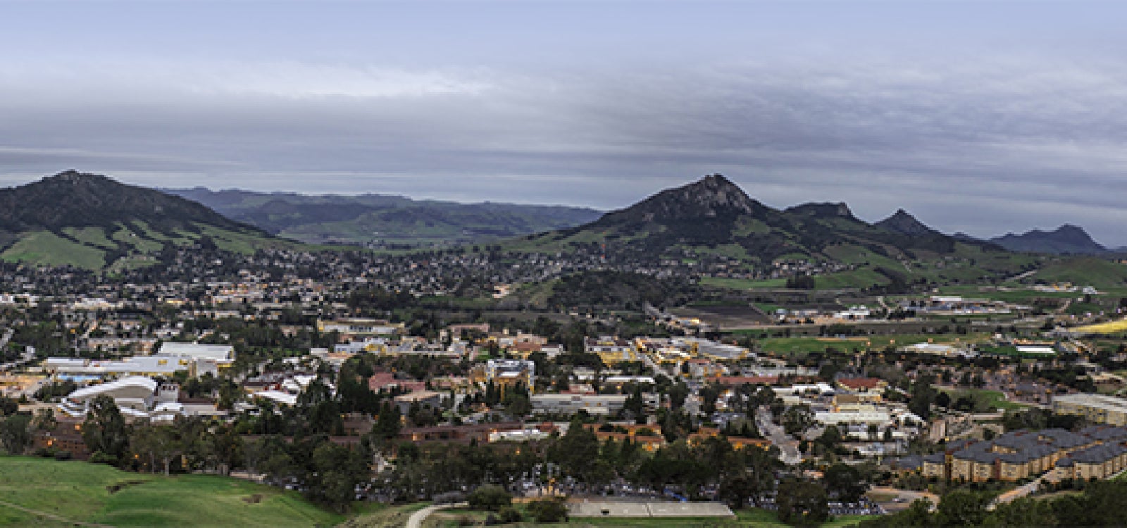 A view of Cal Poly campus looking west from the site of the Cal Poly P