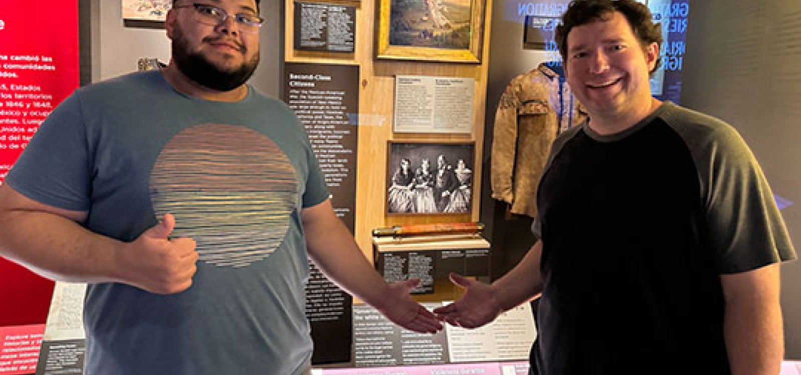 Computer science master’s student Anthony Colin Herrera and history lecturer Cameron Jones