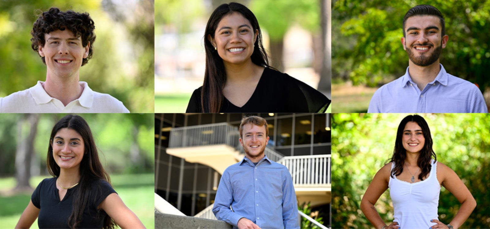 Six members of the Cal Poly Class of 2025 represent the six colleges of the university