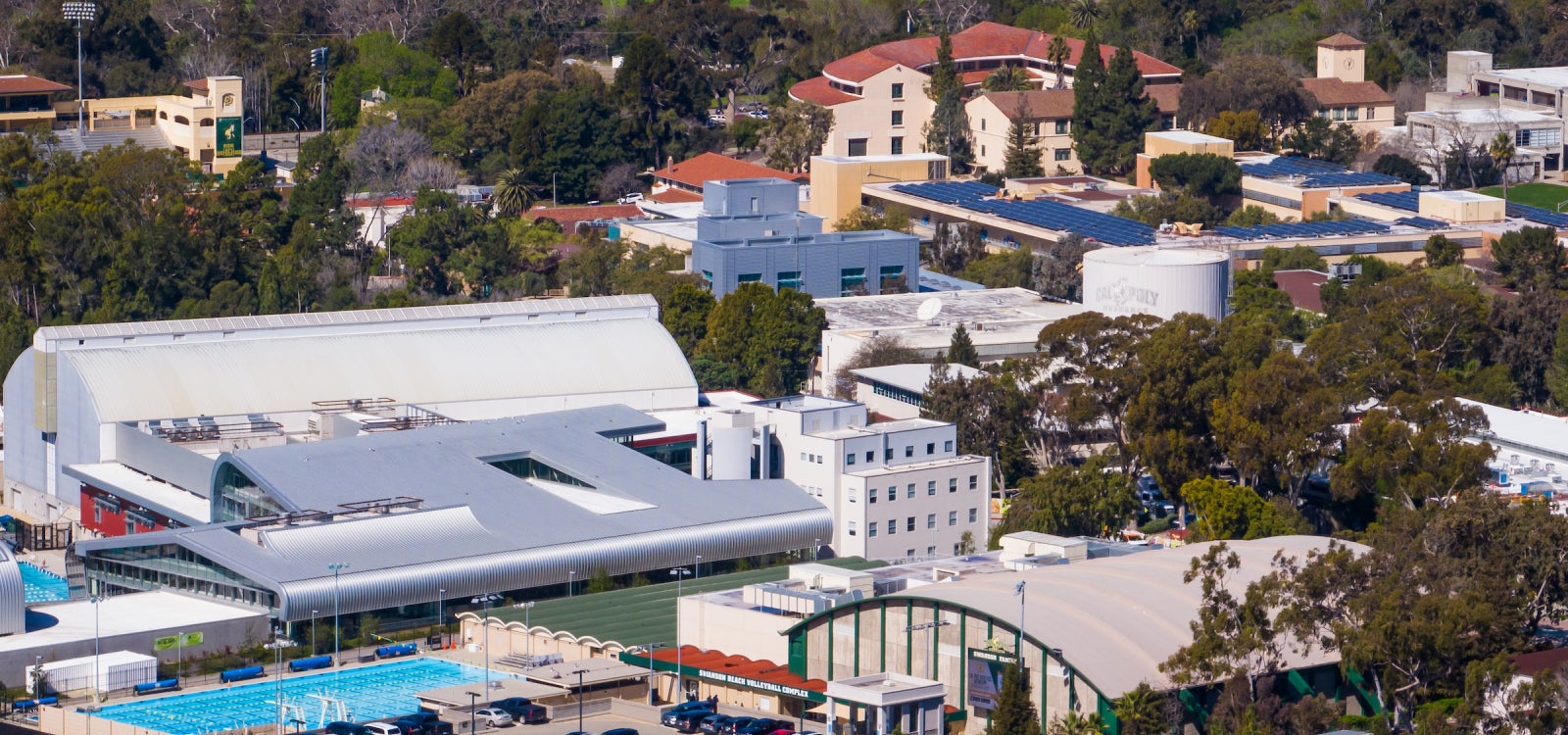 An areal view of a portion of the Cal Poly campus
