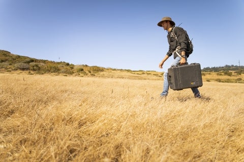 A student does field work at Swanton Ranch