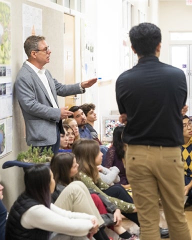 Professor David Watts teaching students