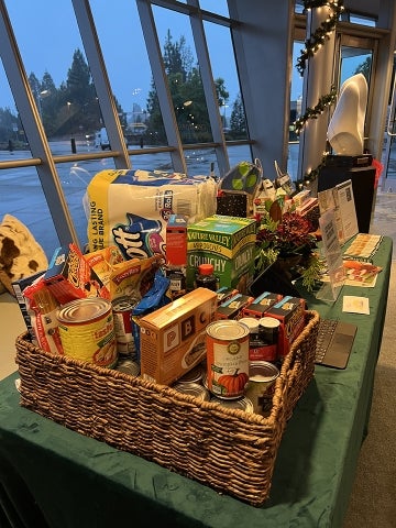 Donated items for gift drive