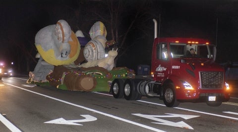 Driving the Rose Float to the parade