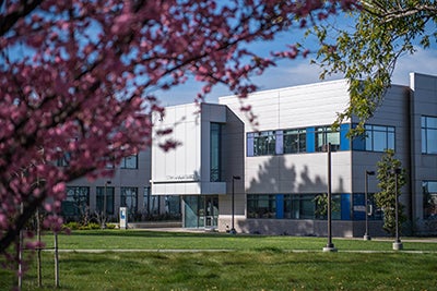 view of the Allan Hancock College administration building