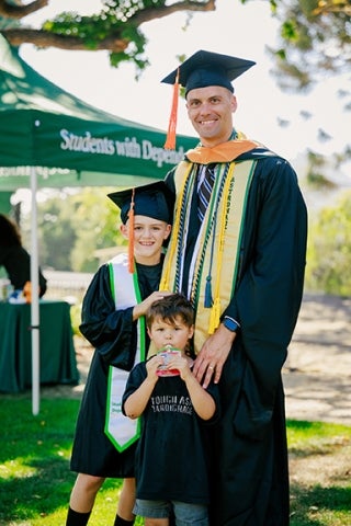 Cal Poly alumnus Justin Self graduated with a master’s degree in aerospace engineering