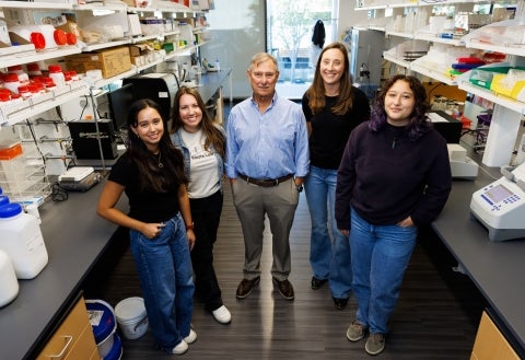 The Cal Poly research team that is exploring ancient bacteria includes faculty members and several students 