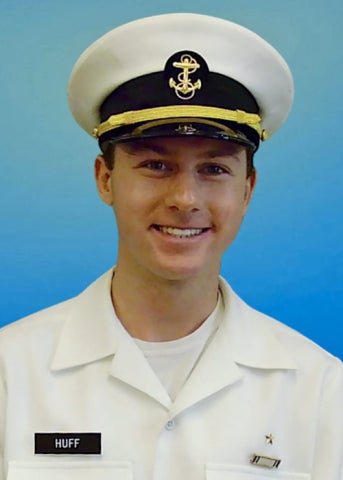 Vincent Huff in his dress white uniform and cap