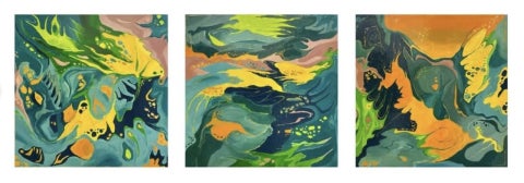 A trio of colorful artworks from Owen Isachsen