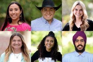 A collage of the six graduates featured in the story
