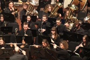 Cal Poly Wind Ensemble performing