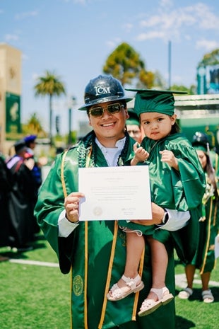 Cal Poly alumnus Antonio Nunez graduated with a bachelor’s degree in construction management