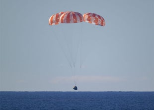 NASA Orion capsule Integrity splashes down April 10 off the coast of San Diego