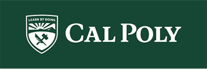 Cal Poly logo on a dark green background