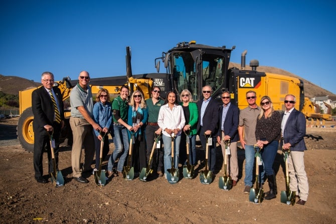 A Nov. 8 groundbreaking celebration of the construction of the Charles and Claire Jacobson Animal Health Center