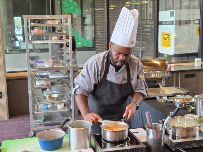 Chef Arthur Dulin of Cal Poly Campus Dining earned first place in the National Association of College & University Food Services 2026 Pacific Culinary Challenge
