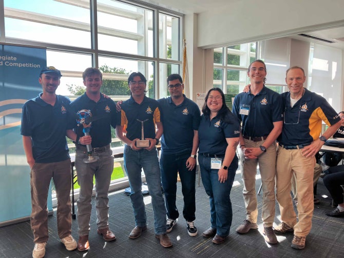 Award recipients at the Western Regional Collegiate Wind Competition held at Cal Poly Maritime Academy