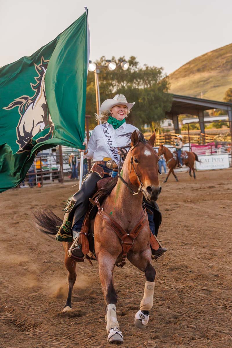 2022 Rodeo Queen Megan Sharp rides the arena