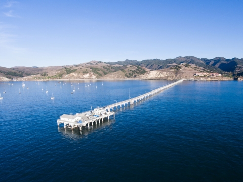 Aerial view of Cal Poly pier