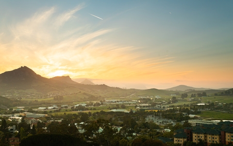 The Cal Poly campus with Bishop Peak in the background