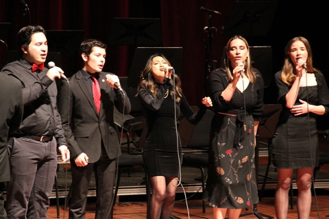 The ensemble performing
