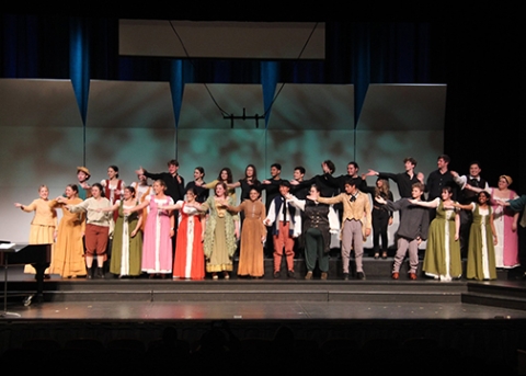 Cal Poly Student Opera Theatre on stage at the Cal Poly Spanos Theatre 