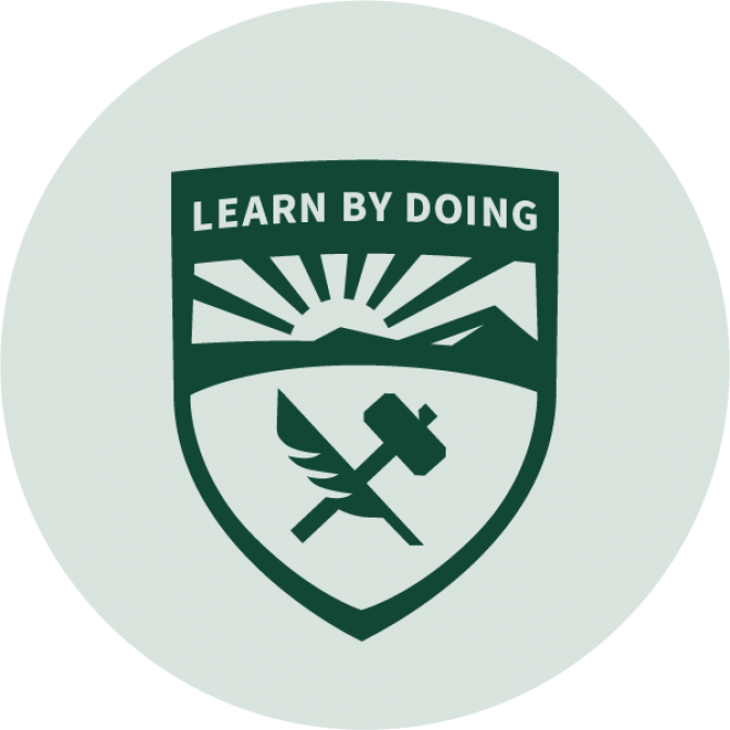 the Cal Poly Shield used as an icon / illustration