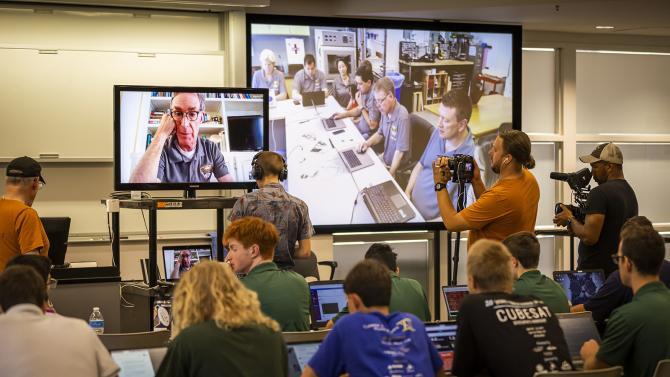 Photographers capture the moment of the lightsail deployment