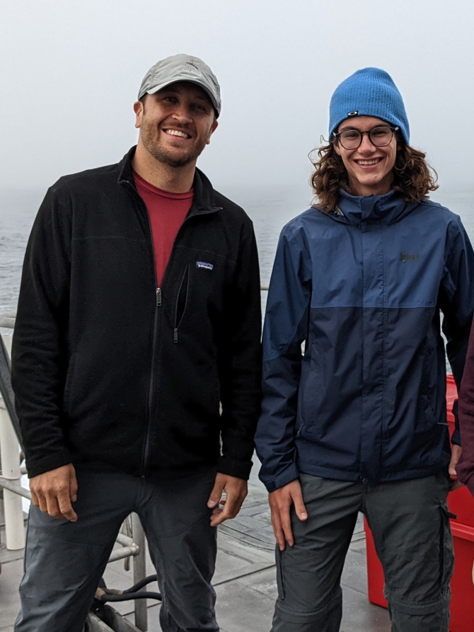 Cal Poly Associate Professor Ryan Walter and Cal Poly physics senior Michael Dalsin